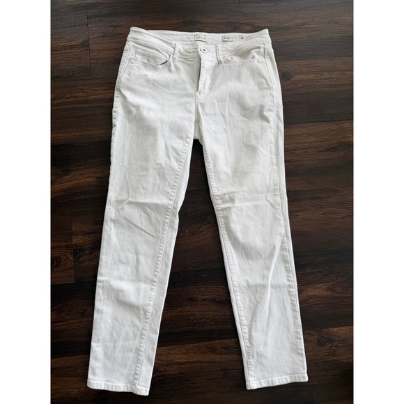 J.Jill Denim - J.Jill Jeans Womens 4 Authentic Fit Slim Leg White Denim Excellent